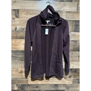 Maurices XS NWT Hooded Cardigan Open Sweater Purple Pockets
